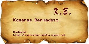 Kosaras Bernadett névjegykártya
